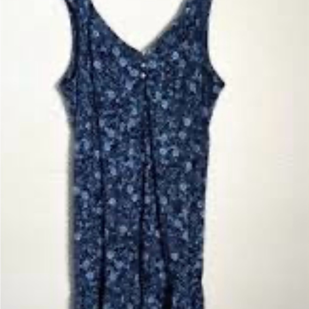 Ralph Lauren Blue Floral Midi Dress